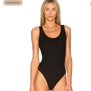 Jonathan simkhai x revolve black ribbed bodysuit
